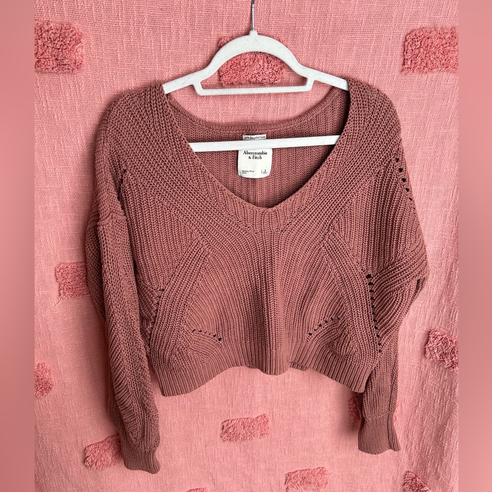 Abercrombie crop sweater size S cotton